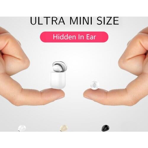 New Wireless Bluetooth 5.0 headset mini hidden in-ear single ear button control with charging box for Apple Android Huawei