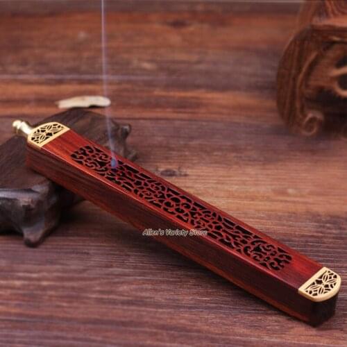 Siam rosewood box Lying incense burner Wooden Burners furnace Solid wood sticks incense Censer Thurible stick Incense burner
