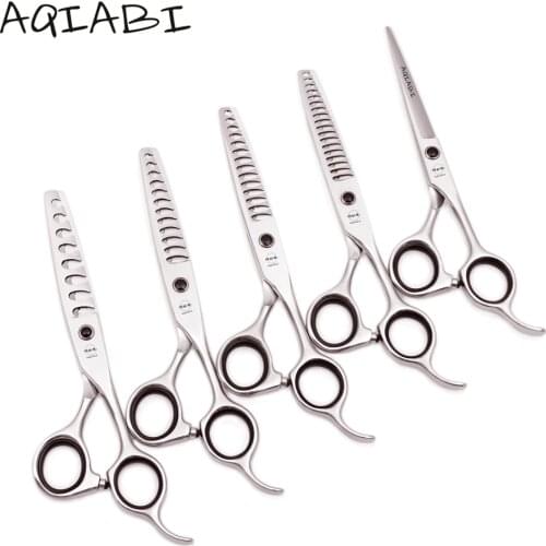 Professional Barber Scissors 6'' AQIABI JP Steel Hair Thinning Scissors Hairdressing Scissors 8/12/14/18 Teeth Hair Shears A2004
