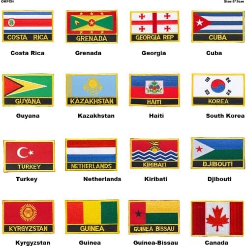 National Embroidered Rectangular Patch Badge Sew On Or Iron On Military Badge