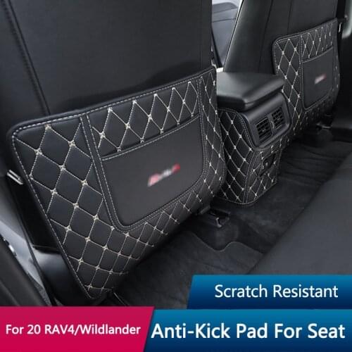 QHCP Seat Back Anti-kick Mat Armrest Box Anti Kick Pad Anti-dirty Protector For Toyota RAV4 Wildlander 2020 Interior Accessories