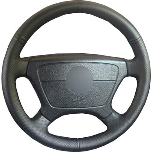 Hand Sew Car Steering Wheel Cover Leather Suede For Mercedes Benz E-Class W210 E 200 240 280 320 1995-2002 W140 S320 350 420