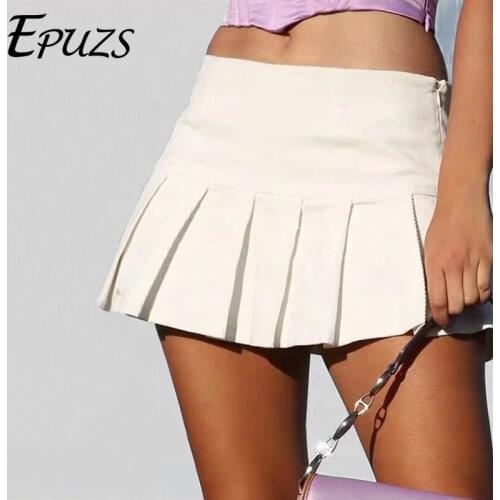 Sexy black white Pleated skirts womens kawaii high waist skirt Streetwear korean fashion summer mini skirt 2020