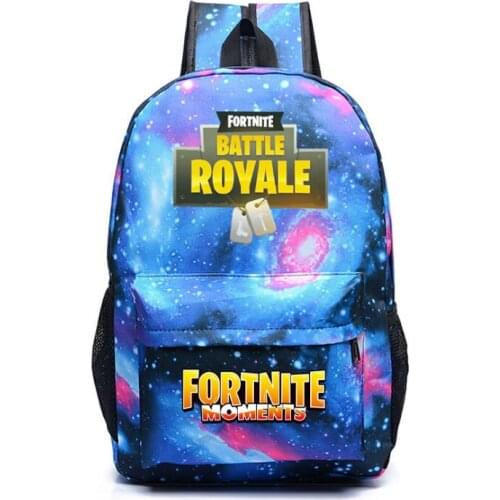 School Student Backpack Unisex Fortnites Backpack Men Women Starry Sky Canvas Knapsack Kid Bookbag Casual Travel Rucksack