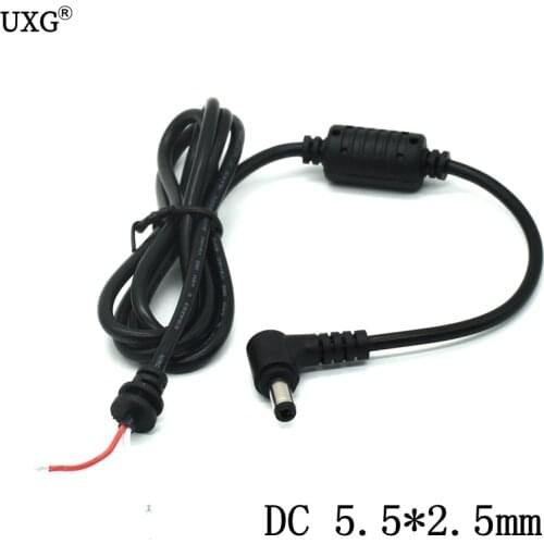 5.5X2.5mm DC Power Male Tip Plug Connector With Cord/ Cable For Toshiba Asus Lenovo Laptop Adapter, 5.5/2.5mm 120CM 4FT
