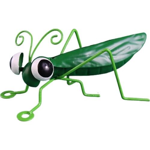 Wrought Iron Courtyard Decoration Simulation Locust Ornaments Wall Art For Gifts More Color 1pcs Garden Outdoor Tropical Insect