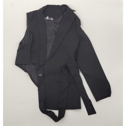 YUERWANG Women Blazer Patchwork Black Suit Coat All Match Irregular Loose Casual Ladies Jacket Autumn Female Tops 2021 Fashion