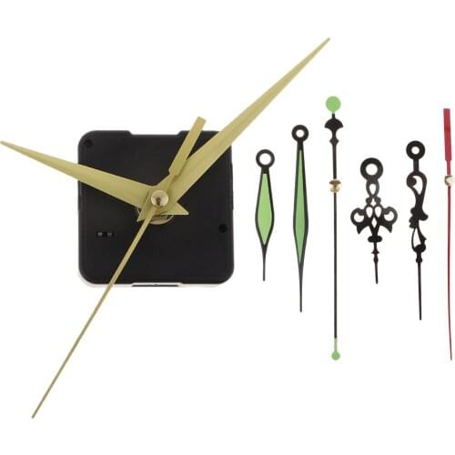 1Set DIY Clock Quartz Movement Mechanism Long Spindle Hand Wall Repair Parts