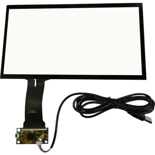 10.1 inch touch panel capacitive window linux raspberry pi Android system USB plug and play surface tempered glass 16:9