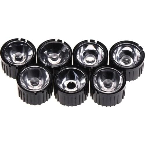 10 Pcs 5/15/30/45/60/90/120 Degree Lens Reflector Collimator w/ Holder For 1-5W LED