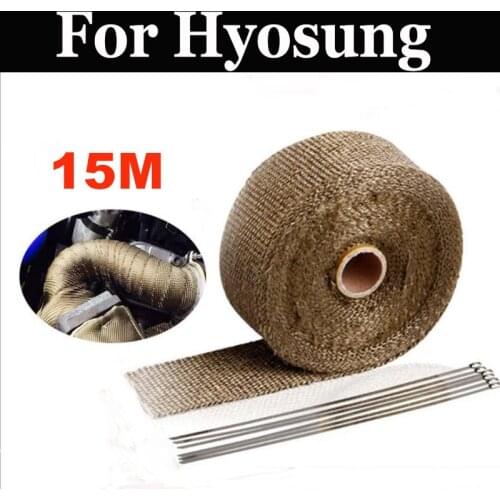 15m Motorcycles Exhaust Front Pipe Cloth Roll Motorbike Anti-Hot Wrap Heat For Hyosung Gv 125 250 650 1000 Rx450sm Trend Killer