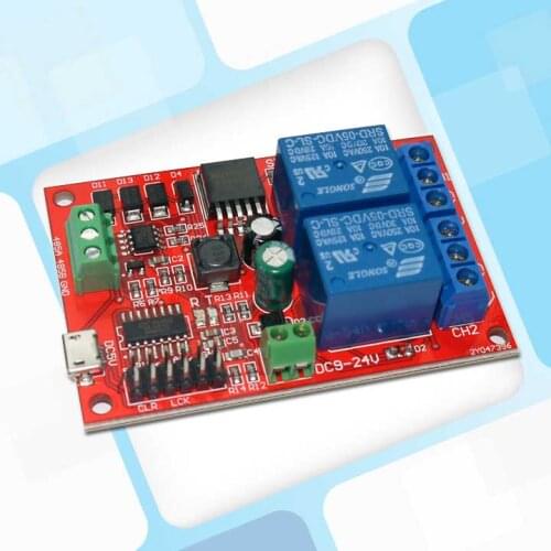 2 Channels RS485 Relay Module 2DI 2AI Modubs RTU Time Delay Control 1 ~ 255s C# Codes