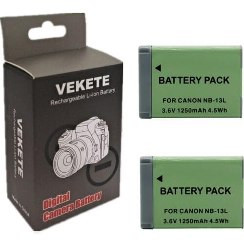 2PCS/Lot NB-13L NB13L Battery for Canon PowerShot G5X G9X G7X Mark II G1X G7X Mark III PowerShot SX740 SX730 SX720 SX620 HS