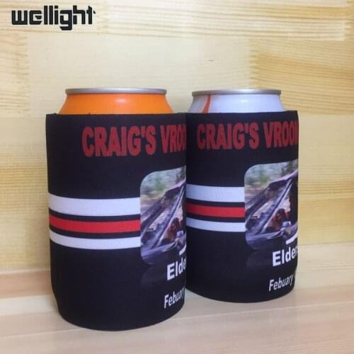 2 colors 200pcs Neoprene Stubby Holders Customized Printing LOGO For 330ML Beer Bottle Can coolers Custom Printed
