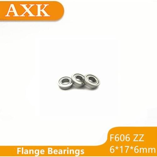 2019 Real 10pcs/lot F606zz 6*17*19*6*1.2 Mm F606 Zz 6x17x6mm Flange Bearing Deep Groove Ball Radial Brand New