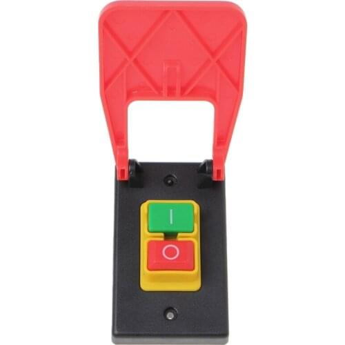 220V-240V 16A Electromagnetic Push Button Switch Paddle Switch Voltage Protection Table Saws Switch for Bench Saw Wood Machine