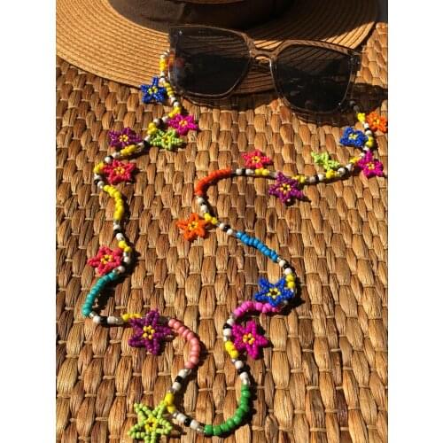 85 Cm Charm Handmade Glasses Floral Rope & Cute Beaded Mask Strap Accessories Trend Chou Design