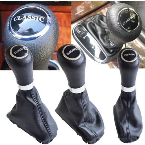 Automatic AT Gear Shift Knob With Leather Boot For Mercedes Benz C Class W203 W209 CLASSIC AVANTGARDE ELEGANCE Auto Accessories