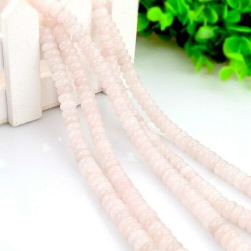 Natural powder crystal abacus loose beads powder crystal beads used in jewelry making DIY necklace bracelet accessories 5x8mm