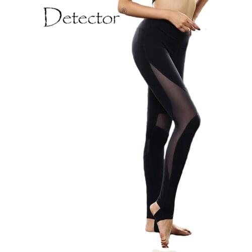Detector Sexy Yoga Leggings Black Women High Waisted Leggins Sport Women Fitness Sport Leggings Transparent Yoga Pants Butt Lift