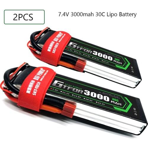 GTFDR 3000mAh 7.4V 30C-60C Lipo battery 2S XT60/DEANS/XT90/EC5 For AKKU Drone FPV Truck four axi Helicopter RC Car Airplane