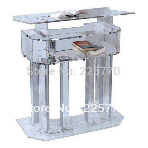 Crystal Clear Transparent Lectern Acrylic School Lectern Podium Office Furniture Podium