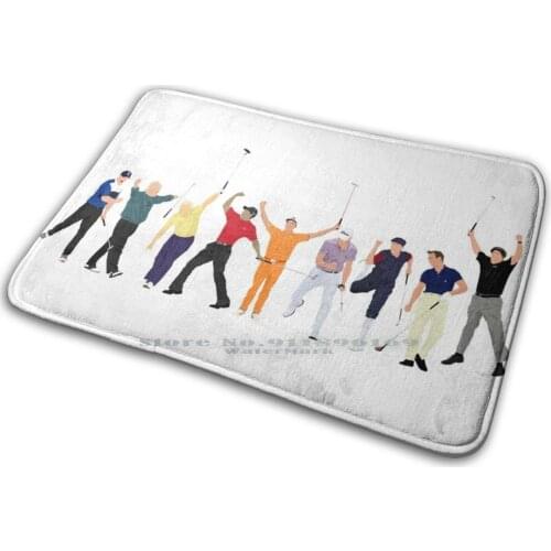 Golf Legends , Koepka , John Daly Jack Nicklaus , , Rickie Fowler , Justin Thomas , Payne Stewart , And Phil Mickelson Mat Rug