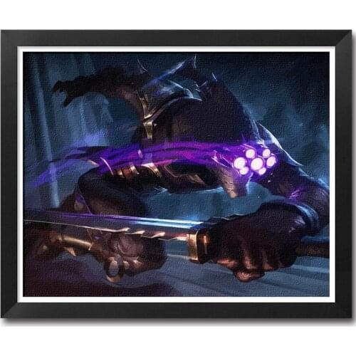 MaHuaf-A1361 LOL Game Artwork painting by numbers on canvas DIY oil hand-painted framed wall picture for living room home decor