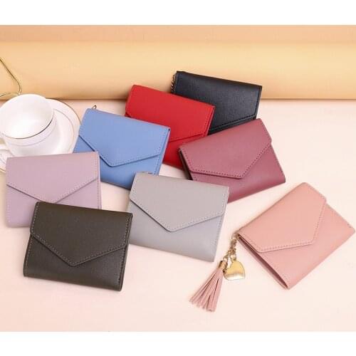 Small Wallet Hot Sale Womens Coin Purse Short Student Cute Mini Coin Bag Keychain Small Bag Coin Wallets