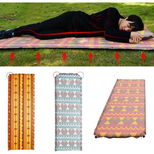 Double Air Holes Camping Sleeping Pad Inflatable Air Mattresses Outdoor Mat Furniture Bed Ultralight Cushion Hiking Trekking