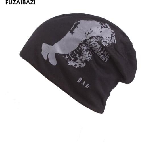 FUZAIBAZI New Autumn Winter Cotton Beanie Hat For Men Women Foldable Ear Protection Keep Warm Personality Sleeve Cap Casquette