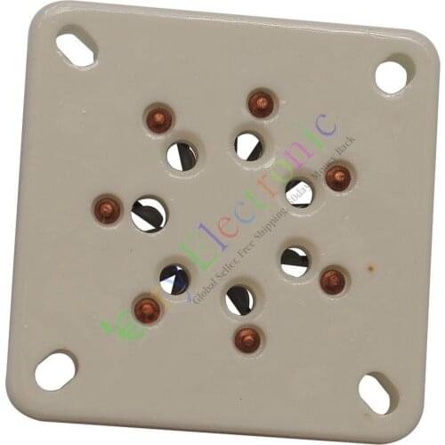 Wholesale and retail 50pc 7Pin Ceramic vacuum Tube sockets valve for 813 FU-13 5-125B audio amp radio free shipping