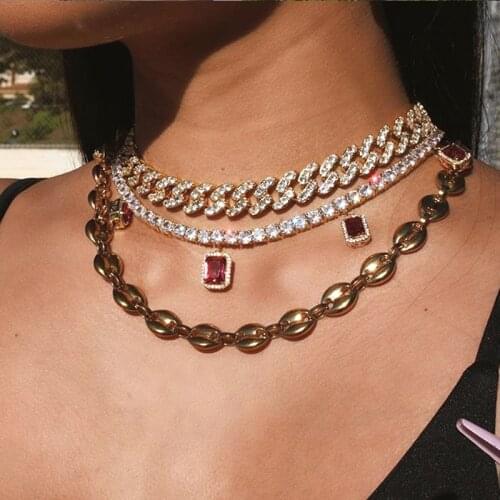 Iced out 12mm Micro Pave 5A cubic zirconia cz Miami cuban link chain hip hip Rock heavy choker chain women men necklace jewelry