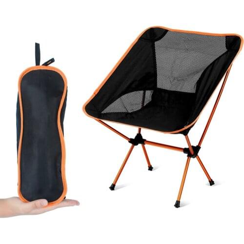 Portable Folding Chair Fishing Camping BBQ Stool Outdoor With Backrest Chair Ultralight Beach Hiking Picnic Seat Fishing Tools