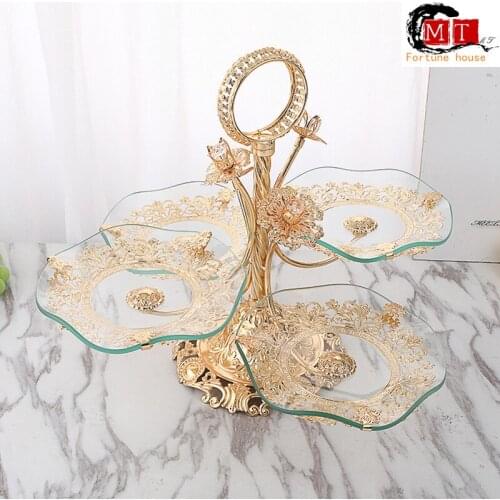 Factory direct new light luxury style creative home living room hotel coffee table crystal fruit bowl European fruit bowl