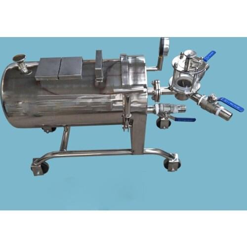 Diatomite Filter Sanitary SS304 Diatomaceous Earth Filter 220 Type for Liquor Wine Medicine Biology Chemical Industry 0.75kw