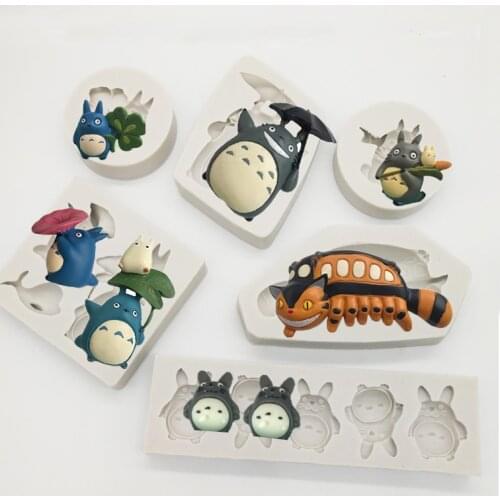 Totoro Silicone Molds Fondant Cake Decorating Tools Silicone Molds Sugarcrafts Chocolate Baking Tools For Cakes Gumpaste Form