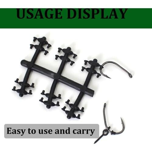 Silicone Fishing Hook Stop Beads Rack Rig Stopper Bracket Hook Bead Black