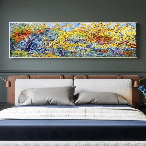 Modern Abstract Canvas Painting Colorful Tree Wall Art Poster Painted Flowers Prints on Canvas For Living Room Home Decoration