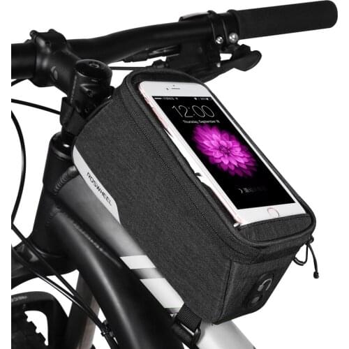 ROSWHEEL Essentials 121460 Bicycle Phone Bags MTB Road Bike upper tube bag 600D nylon PVC Touch screen Cycling equipment