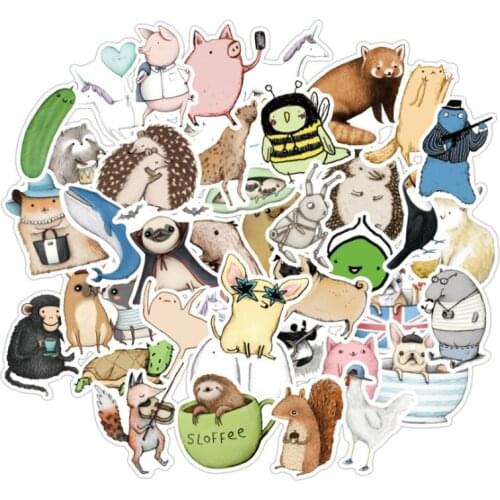 70pcs Funny animals Sticker For DIY Luggage Laptop Skateboard Car Decor Funny Sticker