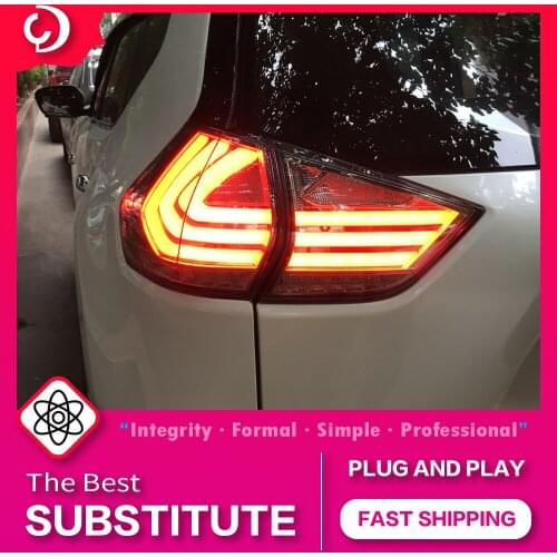 AKD Car Styling Taillights for Nissan X-Trail X Trail 2014-2016 LED Tail Light DRL Tail Lamp Turn Signal Rear Reverse Brake