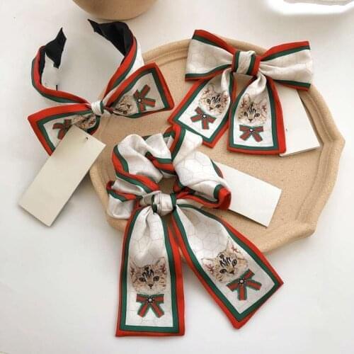 Plaid Big Bow Elastic Hair Tie For Women Hair Tie Korea Hair Accessories For Girls Head Rope Hairband