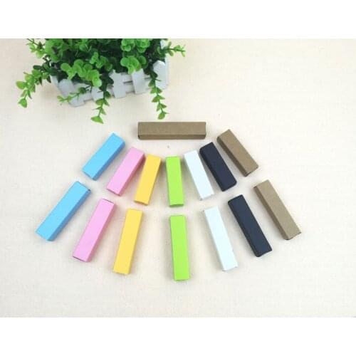 100Pcs/Lot Colorful Kraft Paper Gift Craft Lipstick Paperboard Packaging Boxes Wedding Birthday Party Packing Pack Box