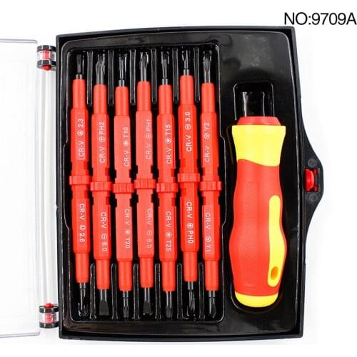 8pcs Insulated Screwdriver Set Magnetic Phillip Slotted Screw Driver Chrome Vanadium Steel Screwdriver for Electrician Hand Tool