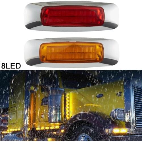 Car External Lamp 8LED Flash Light 12V-24V Car Turn Signal Light Waterproof Side Taillights for Truck Trailer Van Bus