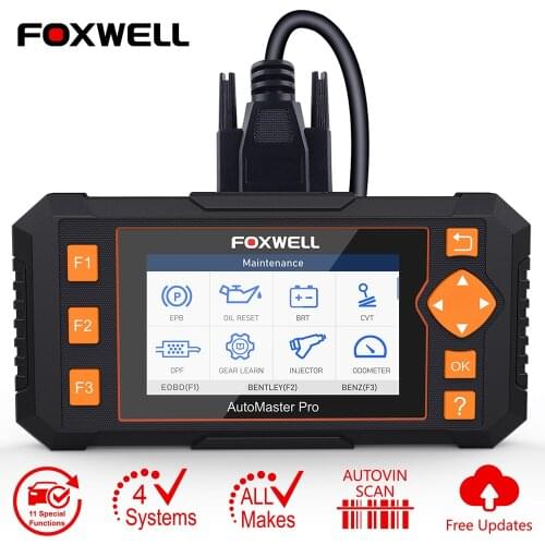 Foxwell NT634 OBD2 Automotive Scanner Four System EPB Oil DPF Reset 11 Special Functions OBD 2 Car Diagnostics Scanner Tool