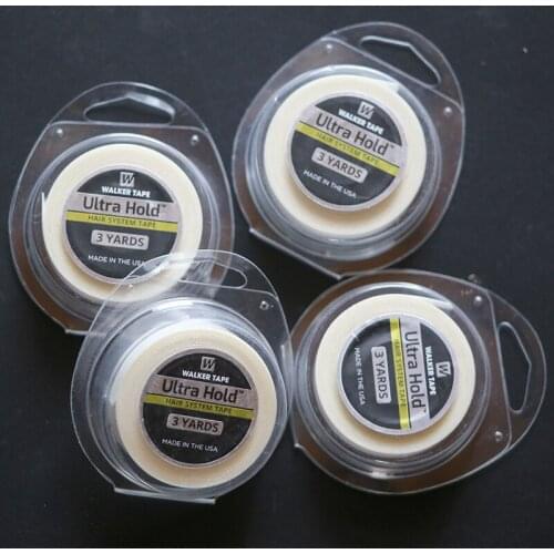 Free shipping 1 pcs 1/2"x3yards walker tape ULTRA HOLD TAPE Double Sided Adhesive Hair Tape For Tape Extension/Toupee/Lace Wigs