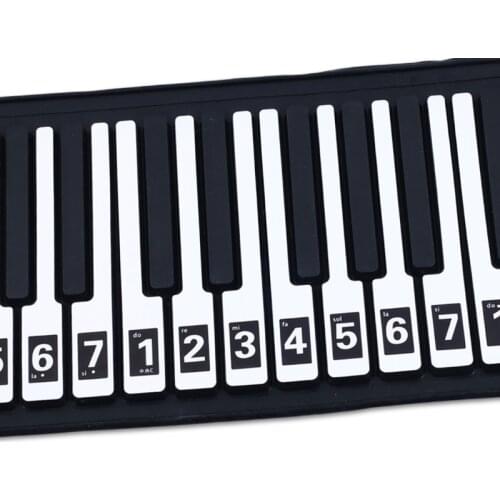 Black piano keyboard stickers 54/61/88 keys electronic piano keys universal recognition stave notation sticker phonetic mark