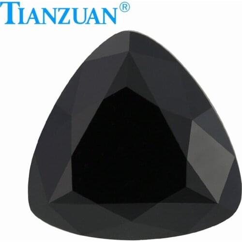 Black color 5-11mm trangle shape trillion cut Sic material moissanites loose gem stone